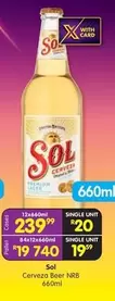 Sol - Cerveza Beer NRB 660ml