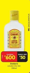 Gordon's - London Dry Gin 200ml