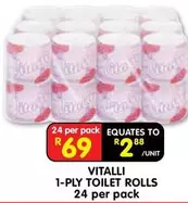1-PLY TOILET ROLLS