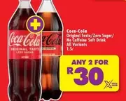Coca cola - Original Taste/Zero Sugar/No Caffeine Soft Drink
