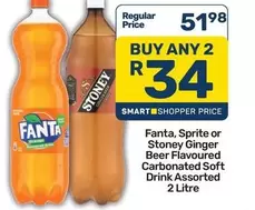 fanta - Fanta, Sprite or Stoney Ginger Beer Flavoured Carbonated Soft Drink