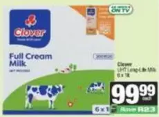 Clover - Full Cream Milk 6x1L