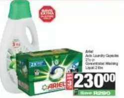 Ariel - Auto Laundry Capsules or Concentrated Washing Liquid