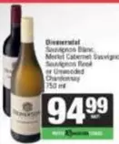 Diemersdal - Sauvignon Blanc, Merlot Cabernet Sauvignon, Sauvignon Blanc or Unwooded Chardonnay