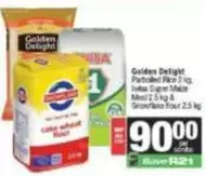 Golden Delight - Patio Rice 7 kg, Super Maize Meal 2.5 kg & Snowflake Flour 2.5 kg