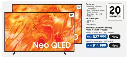 Samsung - Neo QLED QN70H 4K Vision AI Smart TV