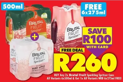 Apple - Brutal Fruit Sparkling Spritzer Cans