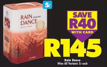 Rain Dance Sweet Red Wine