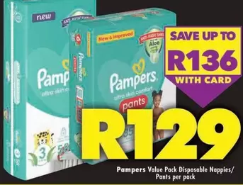 Pampers - Value Pack Disposable Nappies/Pants
