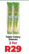 Table Celery Sleeves