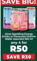 Sparkling Energy Drinks or Flavoured Vitamin Water