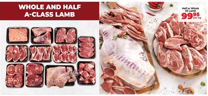 WHOLE AND HALF A-CLASS LAMB