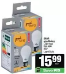 Spar - goodliving LED Opal SW A60 B22 Light Bulb