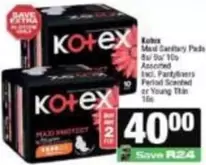 Kotex - Maxi Sanitary Pads