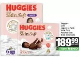 Huggies - Skin Soft Pants / Diapers Value Pack