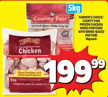 County Fair - FROZEN CHICKEN MIXED PORTIONS WITH BRINE-BASED MIXTURE
