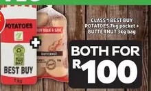 Best Buy - POTATOES 7kg pocket + BUTTERNUT 3kg bag