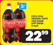 Coca cola - ORIGINAL TASTE LESS SUGAR SOFT DRINK