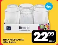 JUICE GLASSES 160ml 6-piece