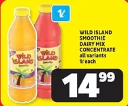 Wild Island - SMOOTHIE DAIRY MIX CONCENTRATE