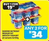Danone - NUTRIIDAY MEDIUM FAT SMOOTH YOGHURT