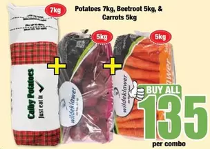 Potatoes, Beetroot, & Carrots