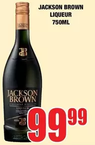 JACKSON BROWN LIQUEUR 750ML
