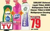 Sunlight - Dishwash Liquid, Multipurpose Thick Bleach Cleaner & Multipurpose Cleaning