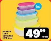 Rainbow - RAINBOW 5-IN-1 CONTAINER SET