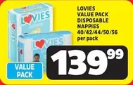 Lovies - DISPOSABLE NAPPPIES
