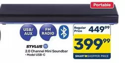 Mini - 2.0 Channel Soundbar - Model USB-C