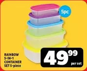 Rainbow - RAINBOW 5-IN-1 CONTAINER SET