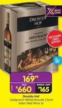Drostdy Hof - Adelpracht White/Smooth Clare! Select Red Wine 5c
