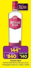 Russian Bear - Vanilla/Wild Berry/Passion Fruit/Pineapple Premium Vodka 750ml