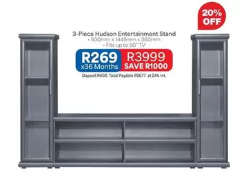 Total - 3-Piece Entertainment Stand
