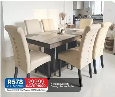 Total - 7-Piece Delilah Dining-Room Suite