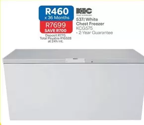 KIC - 537/White Chest Freezer KCG575