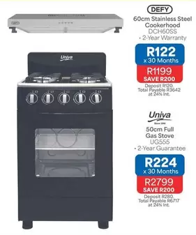 Defy - 60cm Stainless Steel Cookerhood DCH60SS