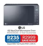 LG - 42l NeoChef Microwave Oven MS4235GIS