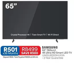 Samsung - 65" 4K Ultra HD Smart LED TV