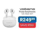 Volkano - Pulse Earphones VK-1164-WT