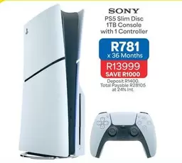 Sony - PS5 Slim Disc 1TB Console with 1 Controller