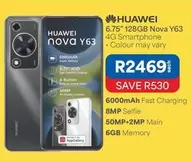 Huawei - 6.75" 128GB Nova Y63 4G Smartphone