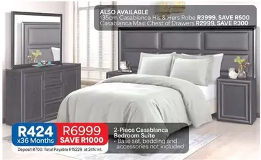 Total - 2-Piece Casablanca Bedroom Suite