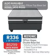 Restonic - Vegas Double Base Set