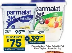 Parmalat - Low Fat or Fabulite Free Yoghurt