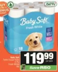 Baby Soft - Toilet Tissue Rolls