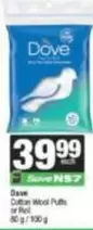 Dove - Cotton Wool Puffs or Roll