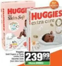 Huggies - Gold Diapers or Pants Jumbo Pack