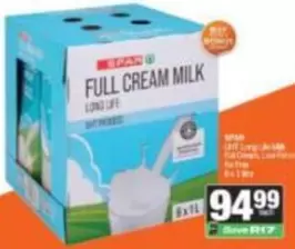 Spar - FULL CREAM MILK LONG LIFE